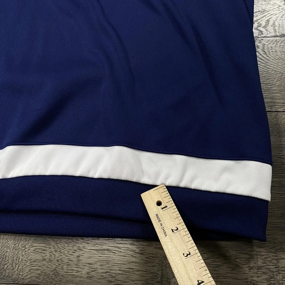 Adidas Hoodie Mens XL Navy Blue Blacksburg Soccer Pullover 3‎ Stripe Sweatshirt
